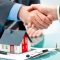 Handshakes with customer after contract signature