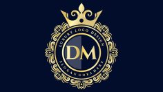 dm-initial-letter-gold-calligraphic-feminine-floral-hand-drawn-heraldic-monogram-antique-vintage-style-luxury-logo-design-premium-vector