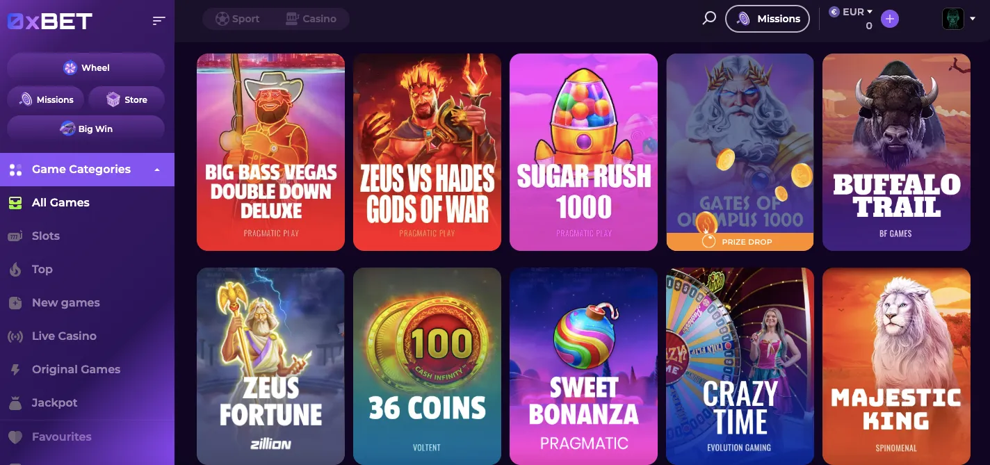 oxbet rnge of games 5